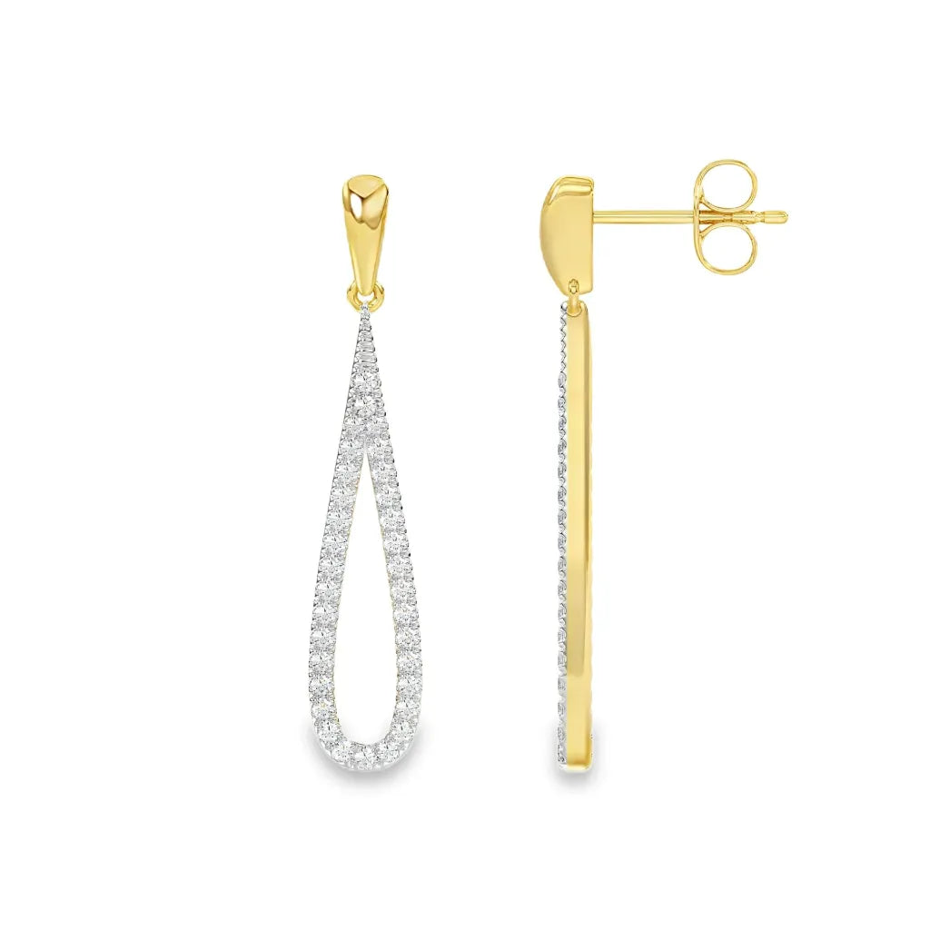 Geelgouden oorhangers - 0,34 ct. diamant - Hutjens Lab Grown