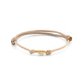 Satijn Armband Trio Beige 14k geelgoud