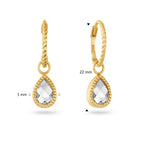 Amstel White Topaz Hoops
