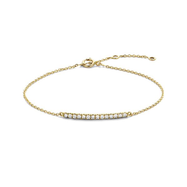 Met diamanten - Hutjens -  Railzetting - Hutjens Diamond - 14k Geelgoud