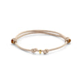 Satijn Armband Mini Beige 14k geelgoud