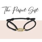 Armband satijn zwart - Hutjens - 14k Geelgoud