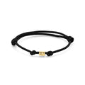 Satijn Armband Trio Zwart 14k geelgoud