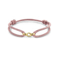 Armband satijn roze - Hutjens - 14k Geelgoud
