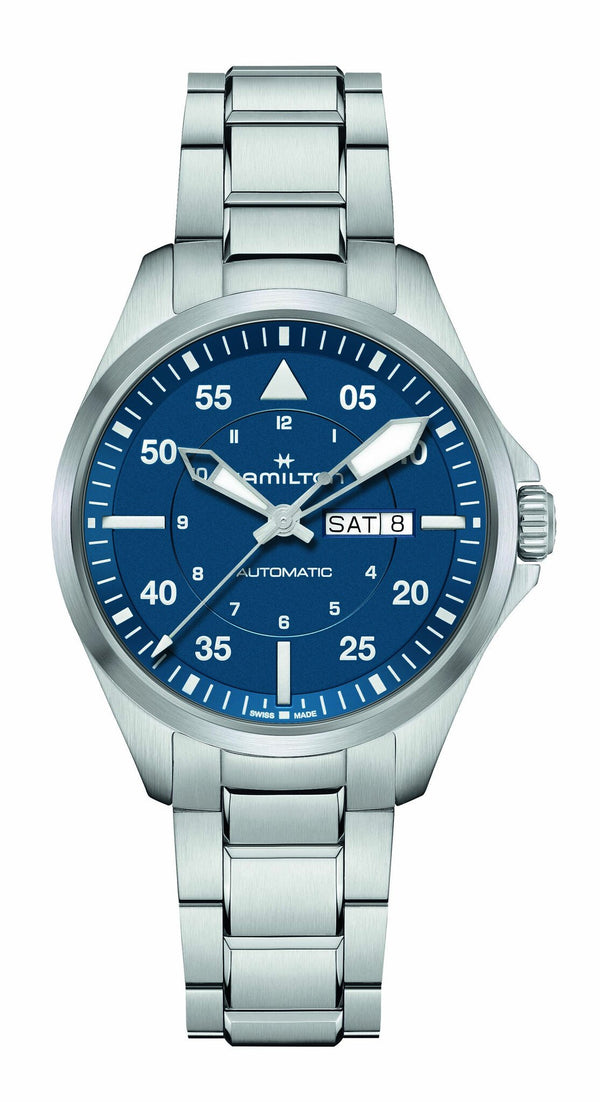 Khaki Aviation Pilot Day Date - Hamilton - Roestvrij Staal - HAM032