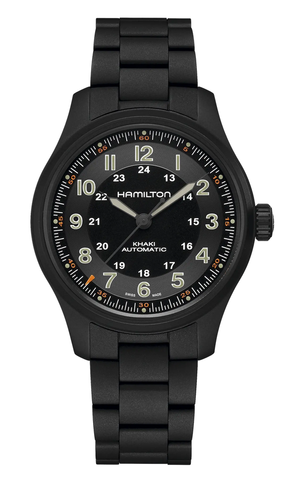Khaki Field Titanium Auto - Hamilton - Roestvrij Staal - H70665130