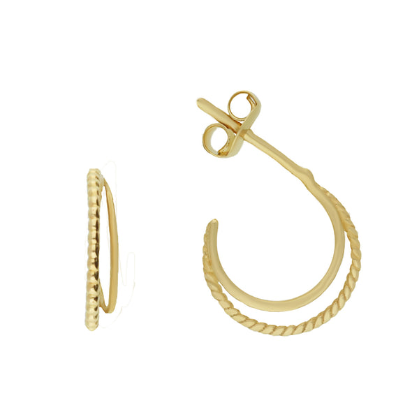 Twister Twin Hoops - Jackie - 14k Geelgoud