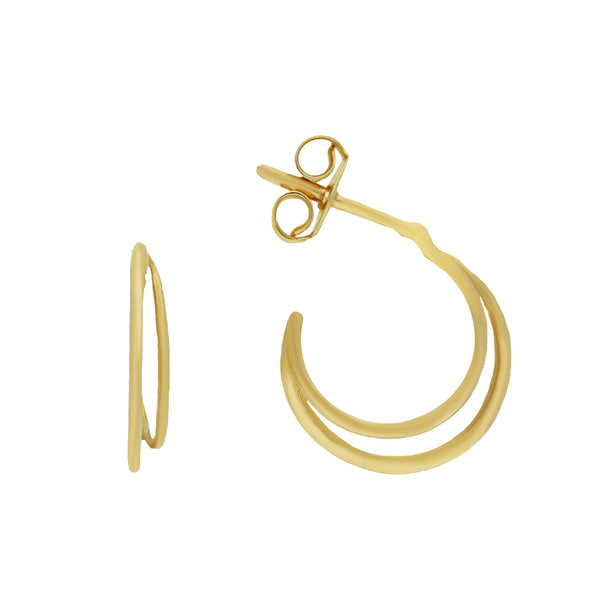 Twin Hoops - Jackie - 14k Geelgoud