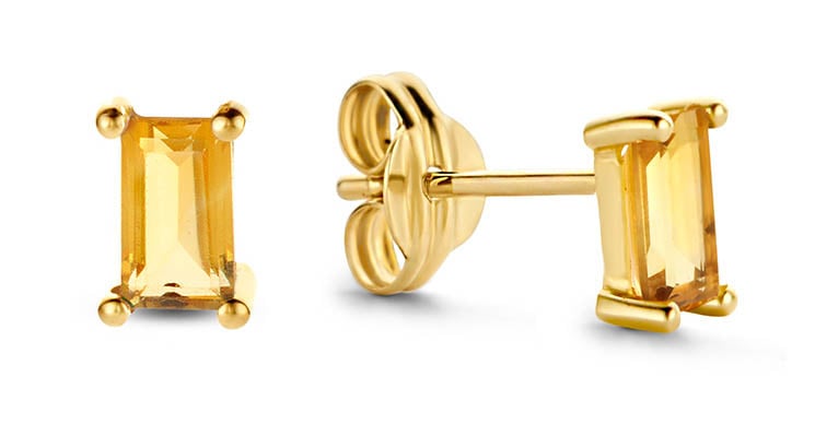 Medina Citrine Studs