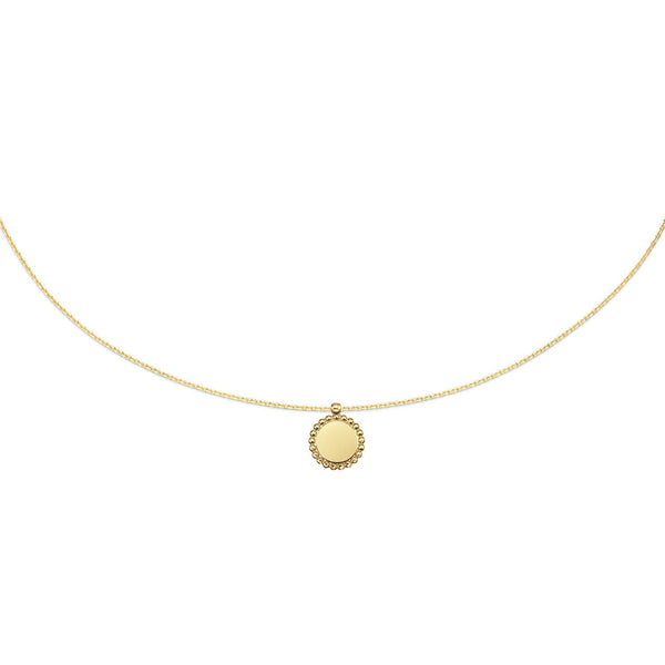 Sunflower Engraving - Jackie - 14k Geelgoud