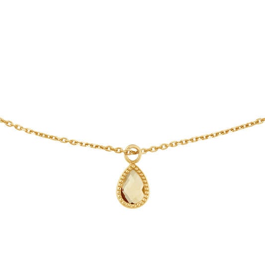 Amstel Citrine Necklace - Jackie - 14k Geelgoud
