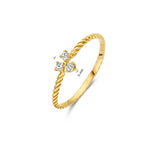 Triangle White Topaz Ring