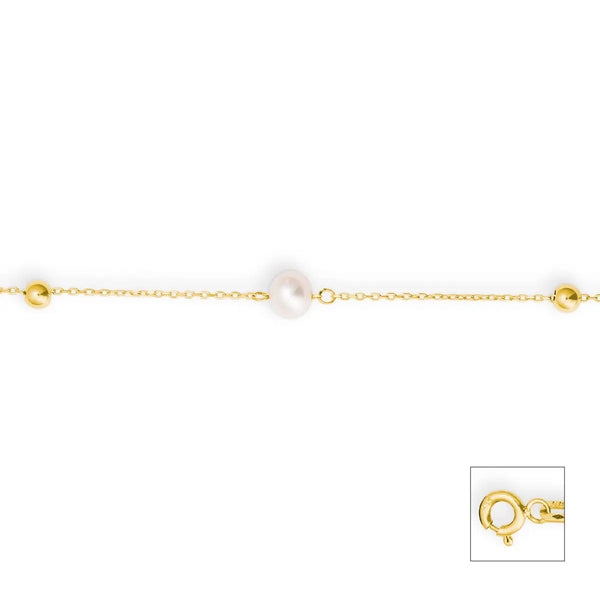 Parel armband - Hutjens - 14k Geelgoud