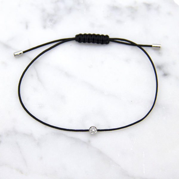 Met diamant  -  Solitair - Hutjens Rope - 18k Witgoud