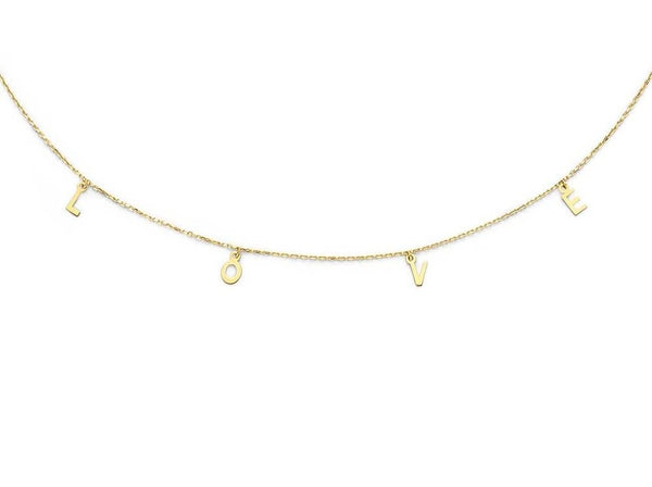 L.O.V.E. ketting - Jackie - 14k Geelgoud