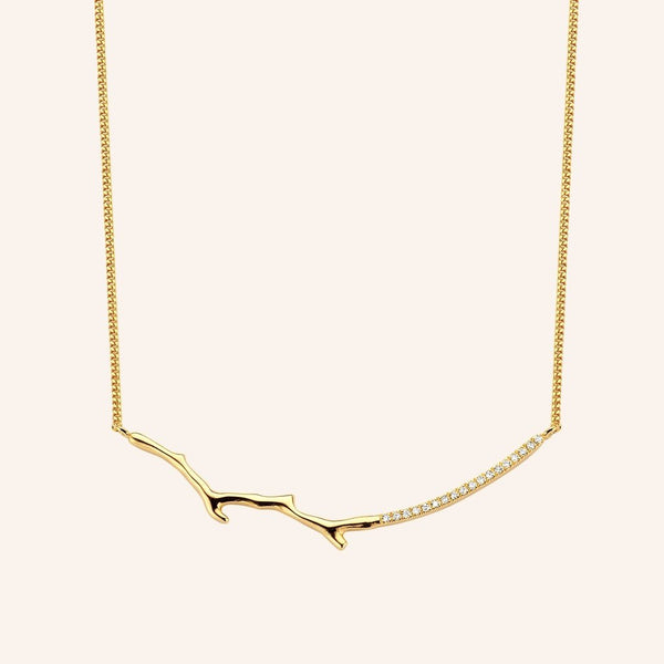 Zilveren ketting goudkleurig verguld - Supreme Necklace - Diamanti Per Tutti - Sterling Zilver 925