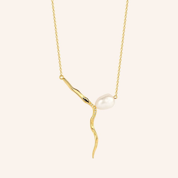 Zilveren ketting goudkleurig verguld - Marilyn Necklace - Diamanti Per Tutti - Sterling Zilver 925