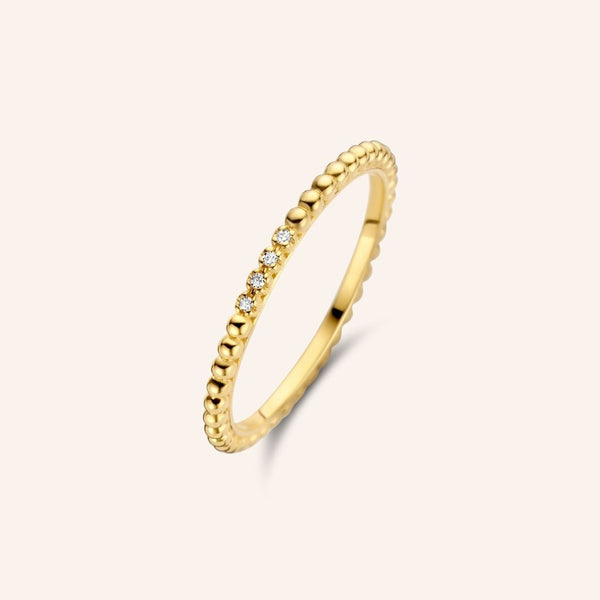 Zilveren ring goudkleurig verguld - Wonder Ring - Diamanti Per Tutti - Sterling Zilver 925