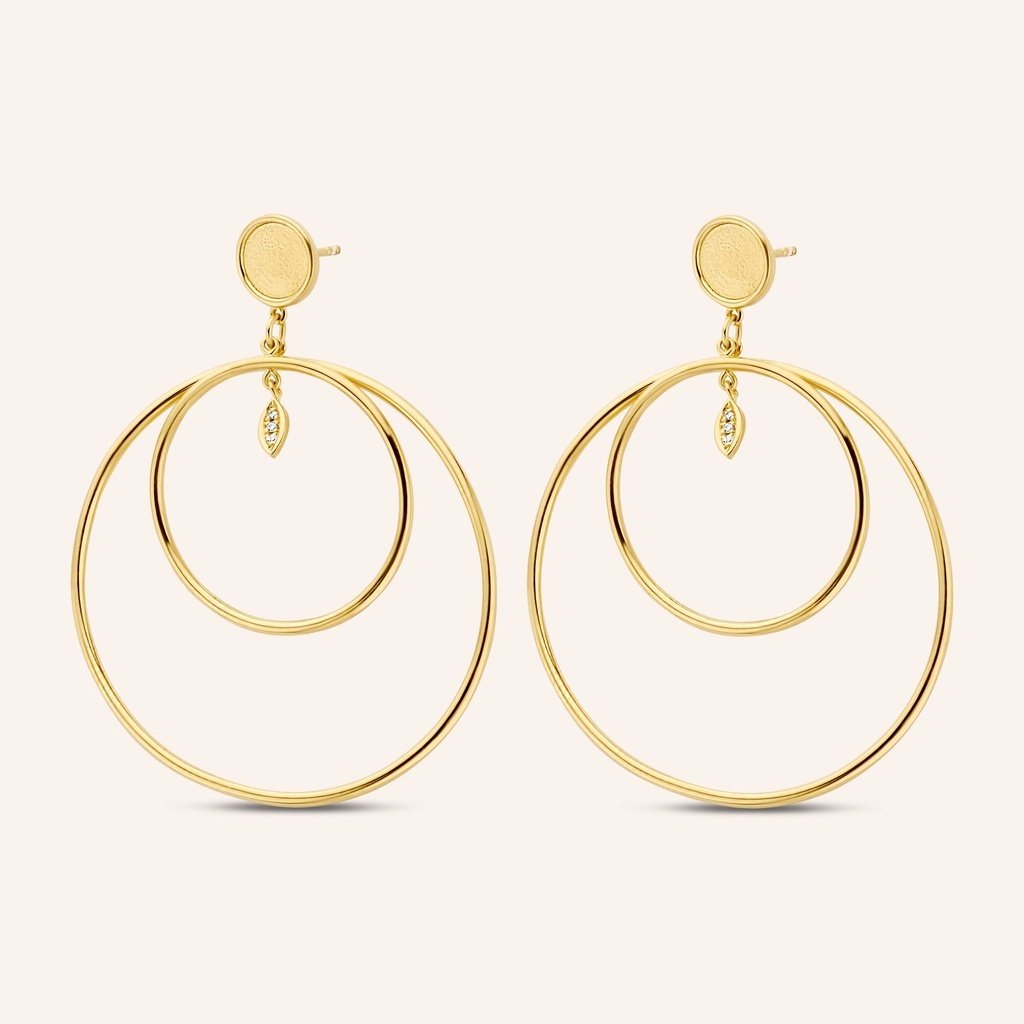 [M2022-3S4-P01] Bella Vita Earrings (Yellow Gold Plated)