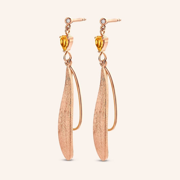 Zilveren oorstekers rosékleurig verguld - Felice Earrings - Diamanti Per Tutti - Sterling Zilver 925