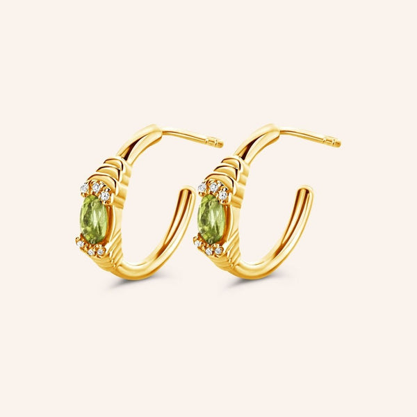 Zilveren oorstekers goudkleurig verguld - Gelato Hoops - Diamanti Per Tutti - Sterling Zilver 925