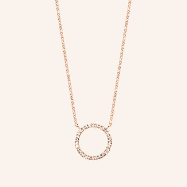 Zilveren ketting rosékleurig verguld - Mars Necklace - Diamanti Per Tutti - Sterling Zilver 925