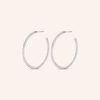 [M2154-1S4-H02] Ever Earrings (L) (White Plated)