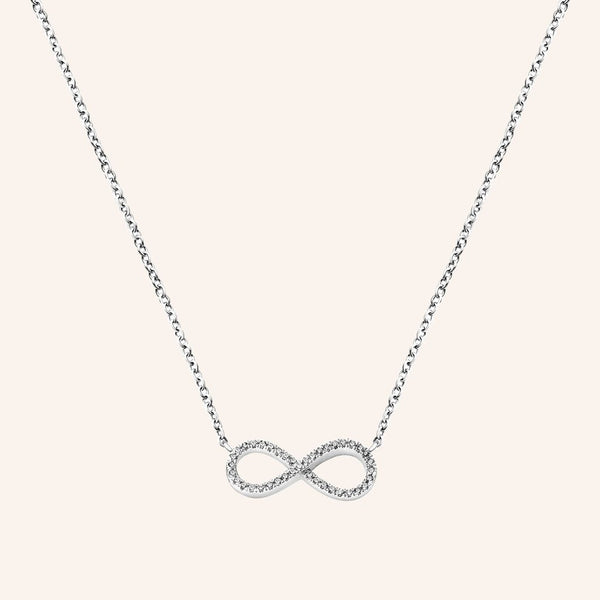 Zilveren ketting - Big Infinity Necklace - Diamanti Per Tutti - Sterling Zilver 925