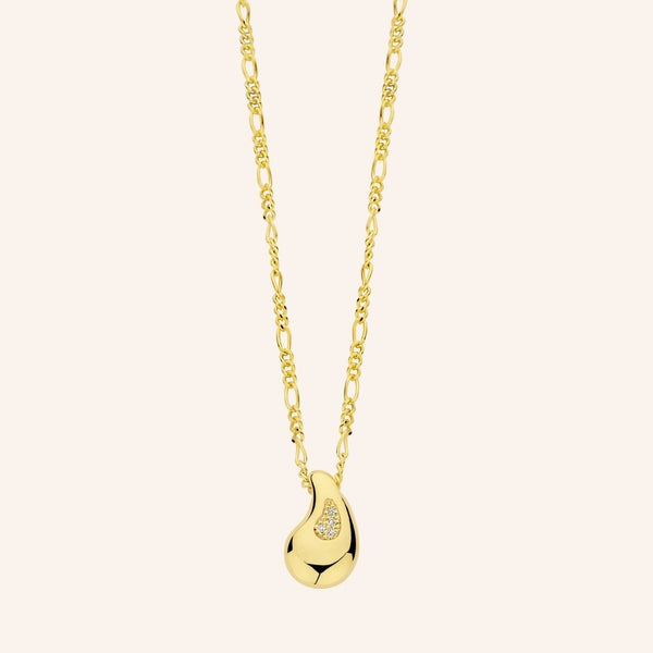 Zilveren ketting goudkleurig verguld - Honey Drip Necklace - Diamanti Per Tutti - Sterling Zilver 925