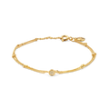 [M2508-3S1-S15S16S17] First Beaded Bracelet (Yellow Gold Plated)
