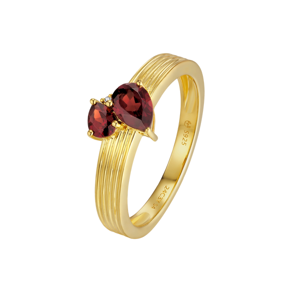 Zilveren ring goudkleurig verguld - Gloria Ring - Diamanti Per Tutti - Sterling Zilver 925