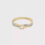Bicolor solitair ring - 0,30 crt. - Hutjens Diamond - 14k goud