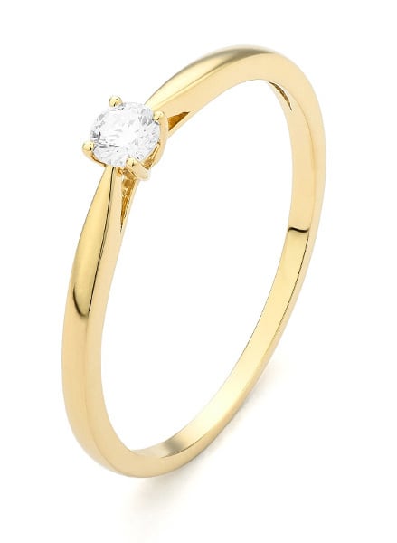 Met diamant 0.20 crt. - Solitair - Geelgoud - Hutjens Diamond - 18k Geelgoud