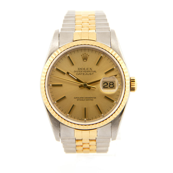 SOLD Rolex Datejust -  Horloge - 16233 - Champagne Dial