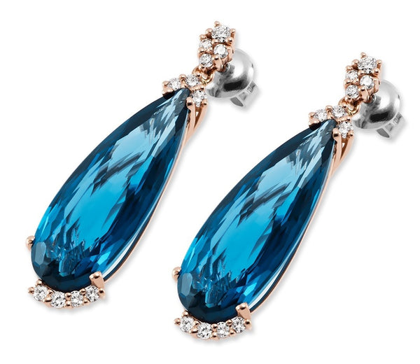 Met diamanten en Spinel - Blue Moon Collection - Ponte Vecchio - 18k Roségoud