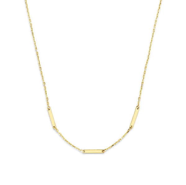 Triple Bar Necklace - Jackie - 14k Geelgoud